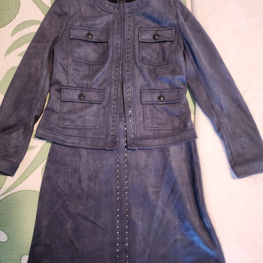 Blue Suede White House Black Market Dress Set